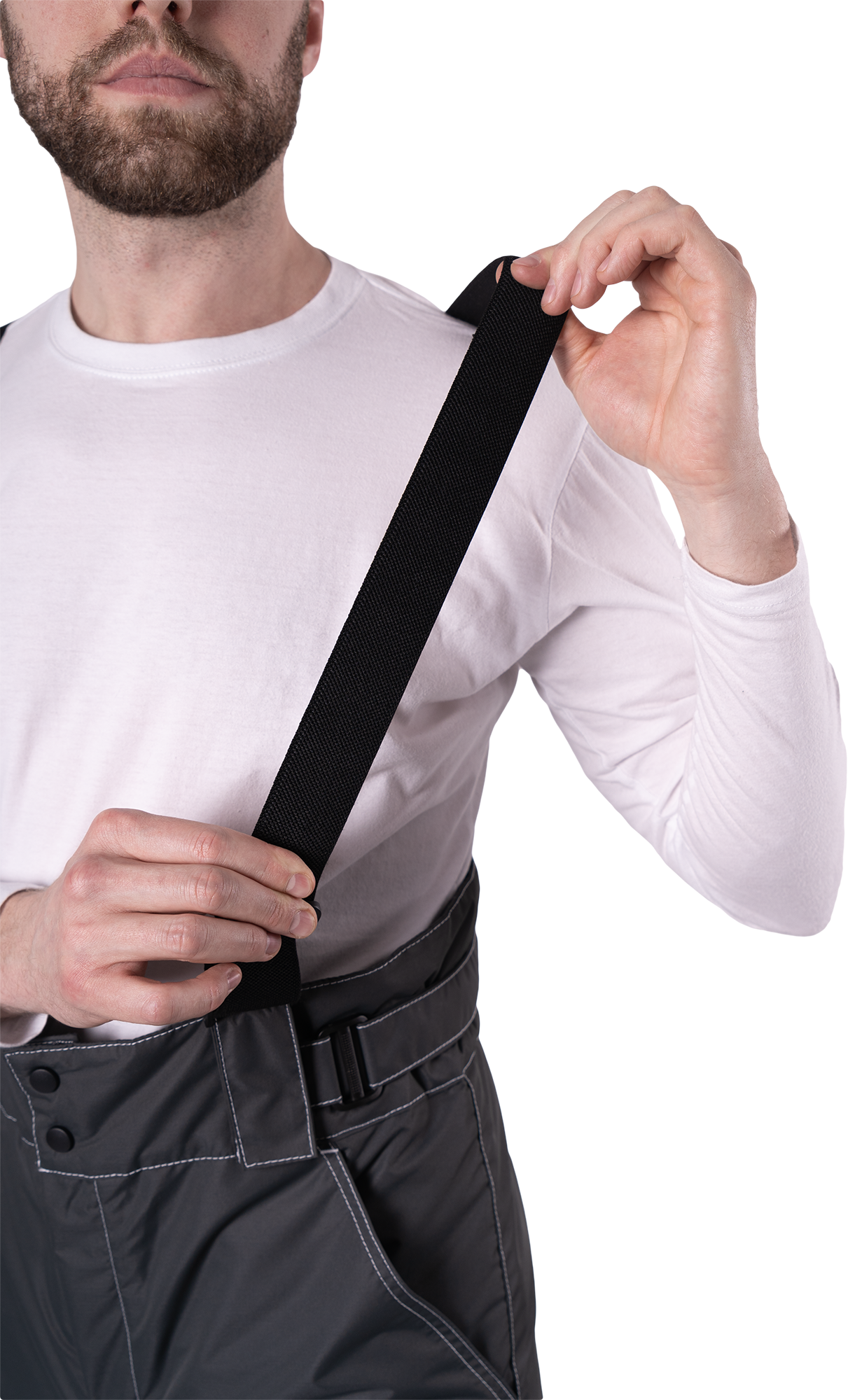 Костюм СТАРАТЕЛЬ зимний, серый-красный Импорт