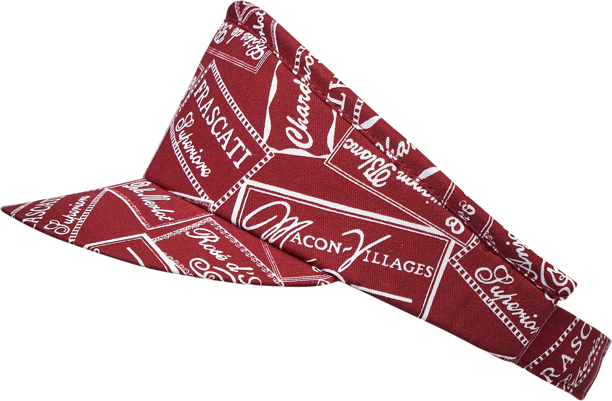 Козырек ЛЮКС, бордовый с принтом, NEW