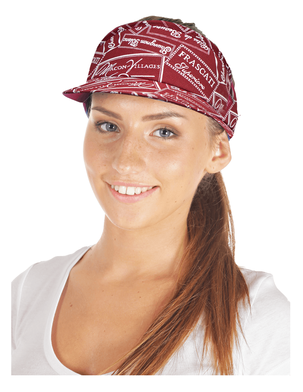 Козырек ЛЮКС, бордовый с принтом, NEW