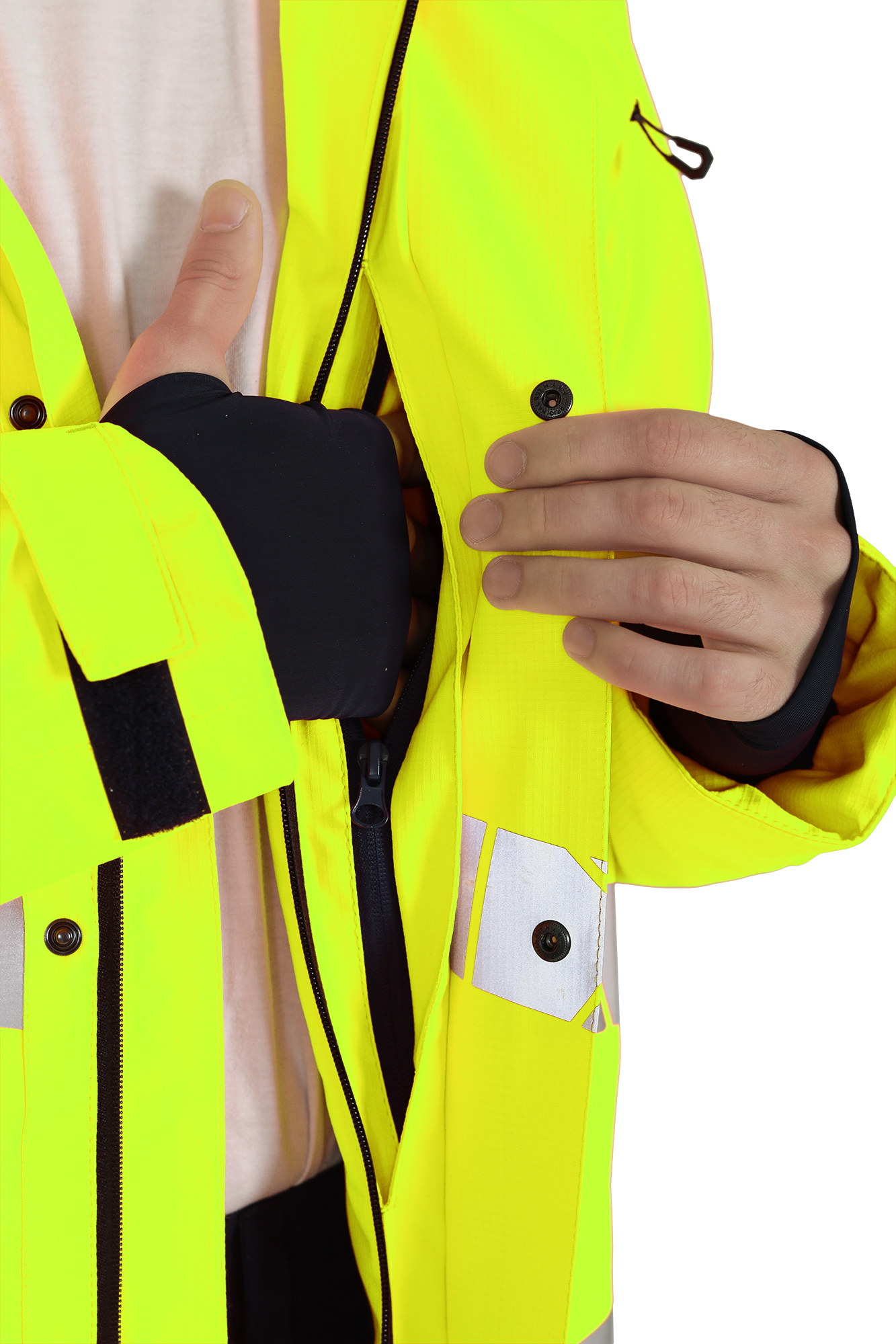 Куртка мужская утепленная ACTIVE, флуоресцентный желтый-синий