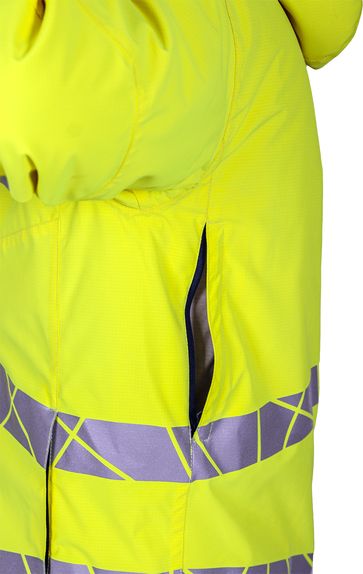 Куртка мужская утепленная ACTIVE, флуоресцентный желтый-синий