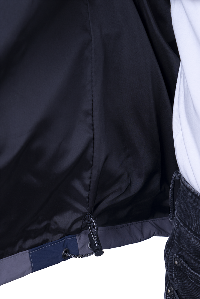 Куртка-штормовка РЕСПЕКТ, серый-т/синий